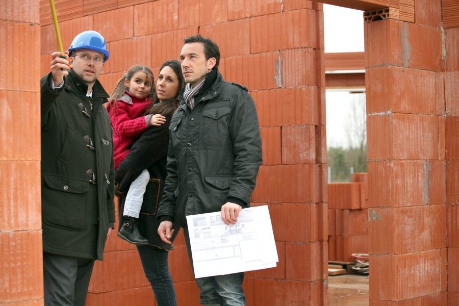 Inspector reviewing findings with clients